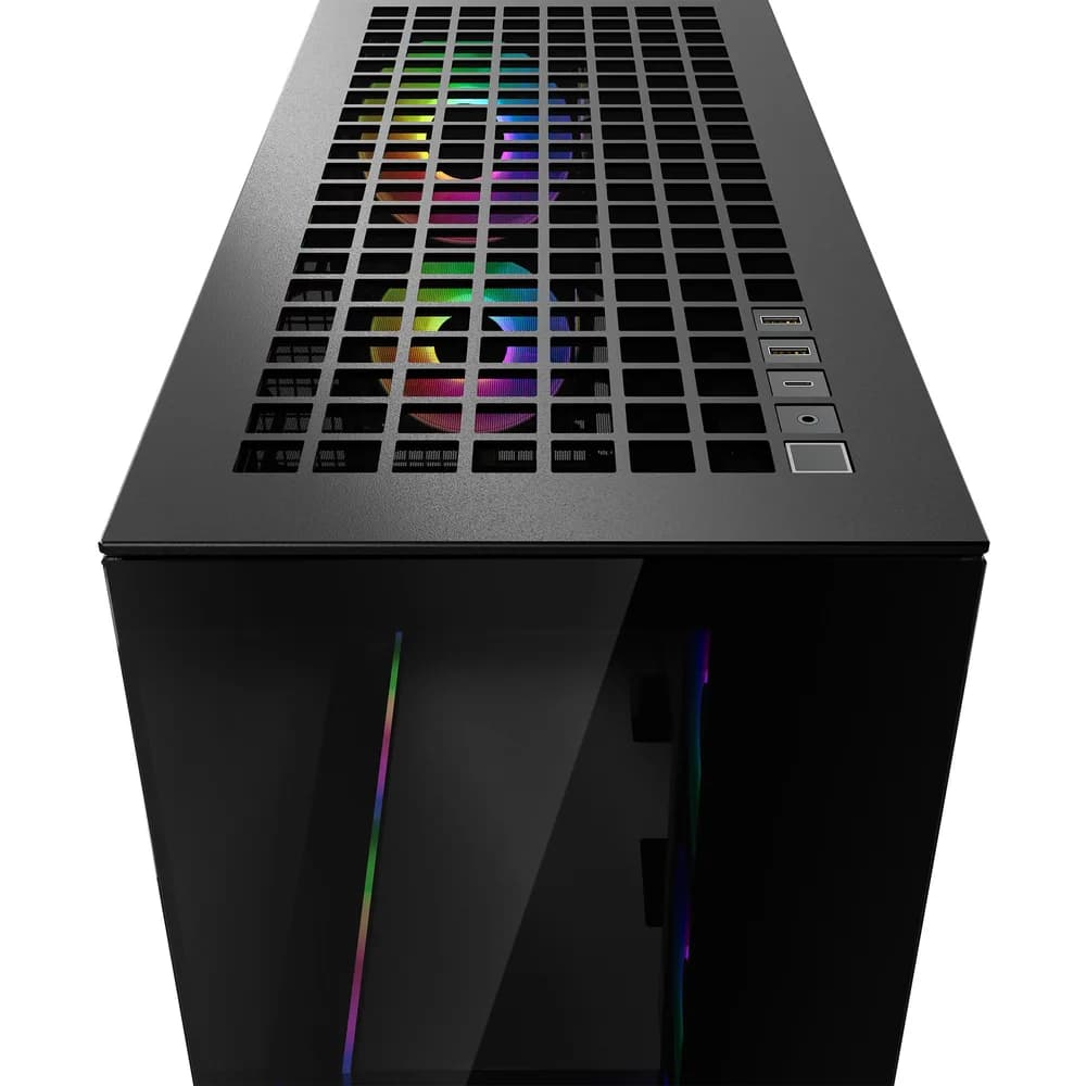 CARCASA Arctic "Xtender Mirror BK", mid tower, max 8xfan, 3xP14 ProR ARGB si 2xP12Pro ARGB instalate, PSU shroud 24 LED ARGB, USB-C x 1, USB 3.2 x 2, audio+mic, 7 sloturi expans, negru, "ACPCC00018A" — miniatură