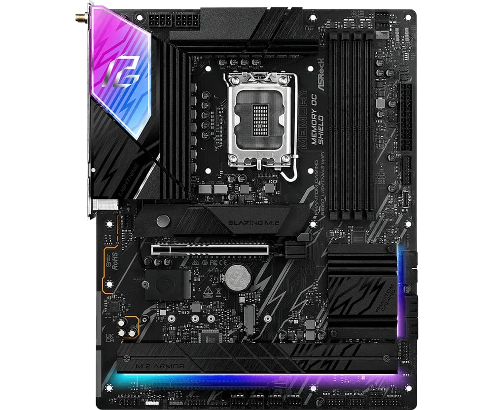 Placa de baza ASRock B860 Lightning WiFi 1851 ATX HDMI/DP/USB-C DDR5 "90-MXBR2-A0UAYZ" — miniatură