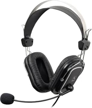 CASTI A4tech, "ComfortFIt", cu fir, standard, utilizare multimedia, microfon pe brat, conectare prin Jack 3.5 mm, negru, "HS-50"