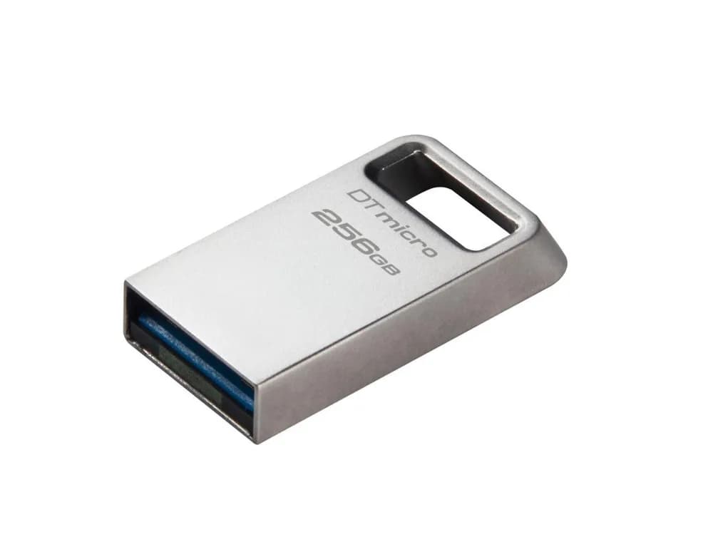 Memorie USB Kingston DataTraveler Micro 256 GB, USB 3.2, Argintiu — miniatură