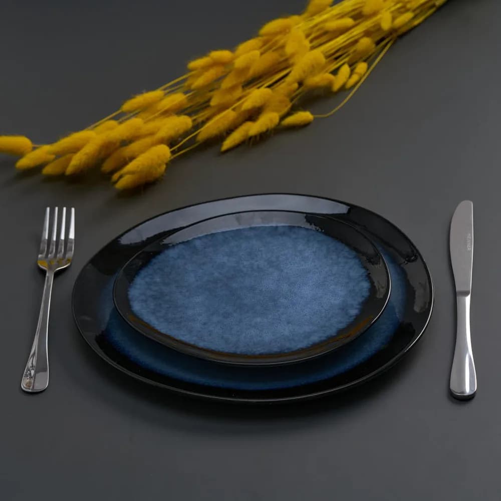 SET 4 FARFURII OVALE CERAMICA 28 CM, SERENITY, ART OF DINING BY HEINNER — miniatură