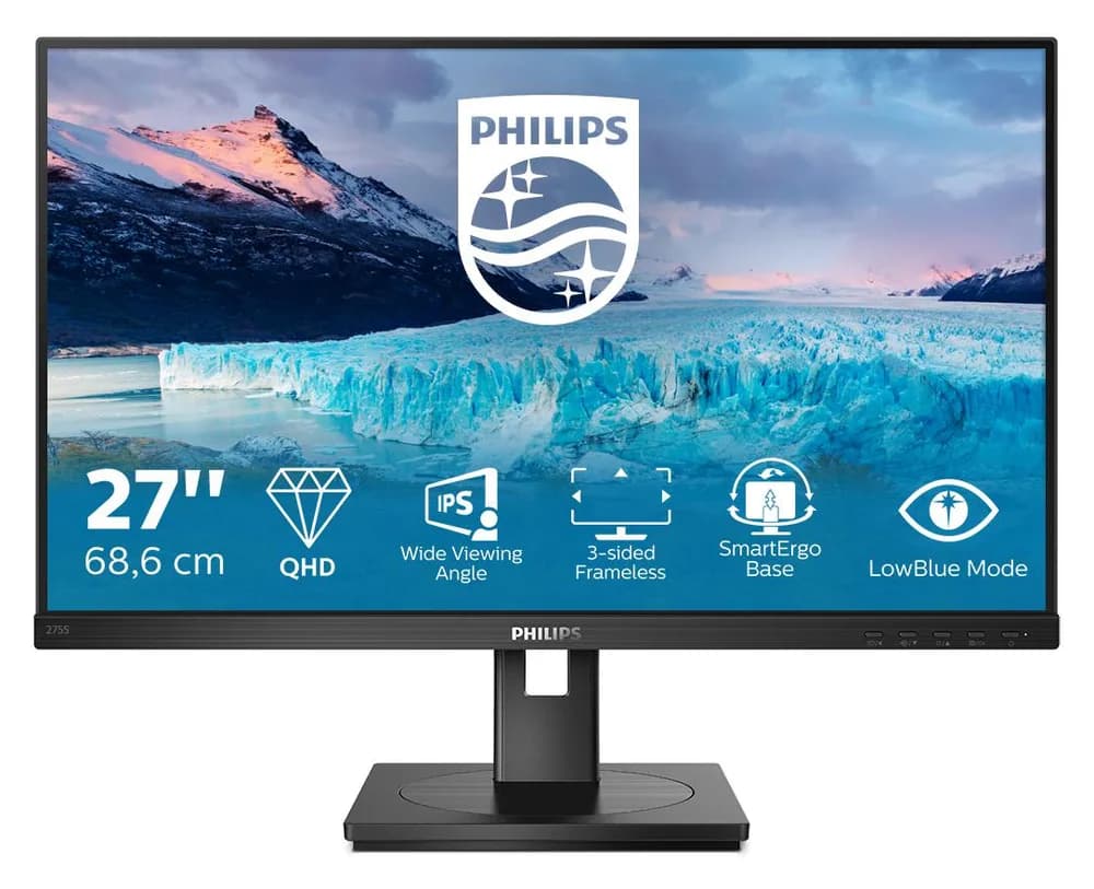 Monitor Consumer Philips S Line 275S1AE/00, 27", 2560 x 1440 pixeli, Black