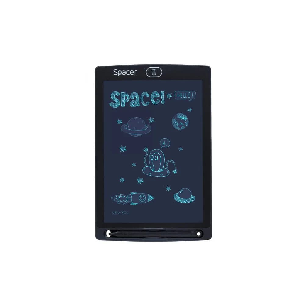 TABLETA LED SPACER pentru scris si desenat, interactiva, e-learning, 8.5 display, black, baterie CR1220 "SPTB-LED"