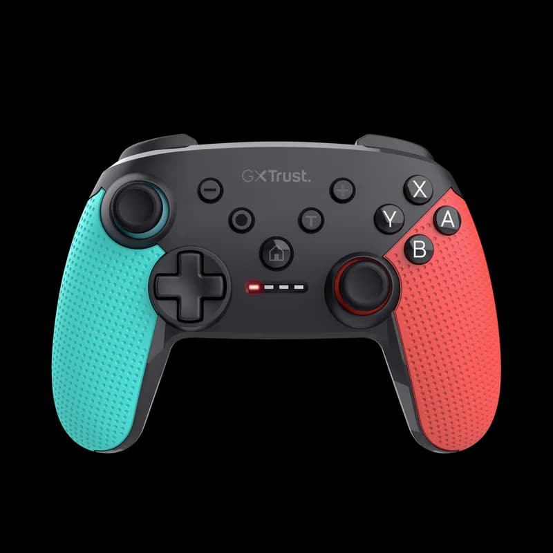 Controller wireless Trust Muta pentru consola Nintendo Switch, 15 butoane, controale: A, B, X, Y, L1, L2, L3, R1, R2, R3, reset, 8-way, start, select, d-input, multicolor