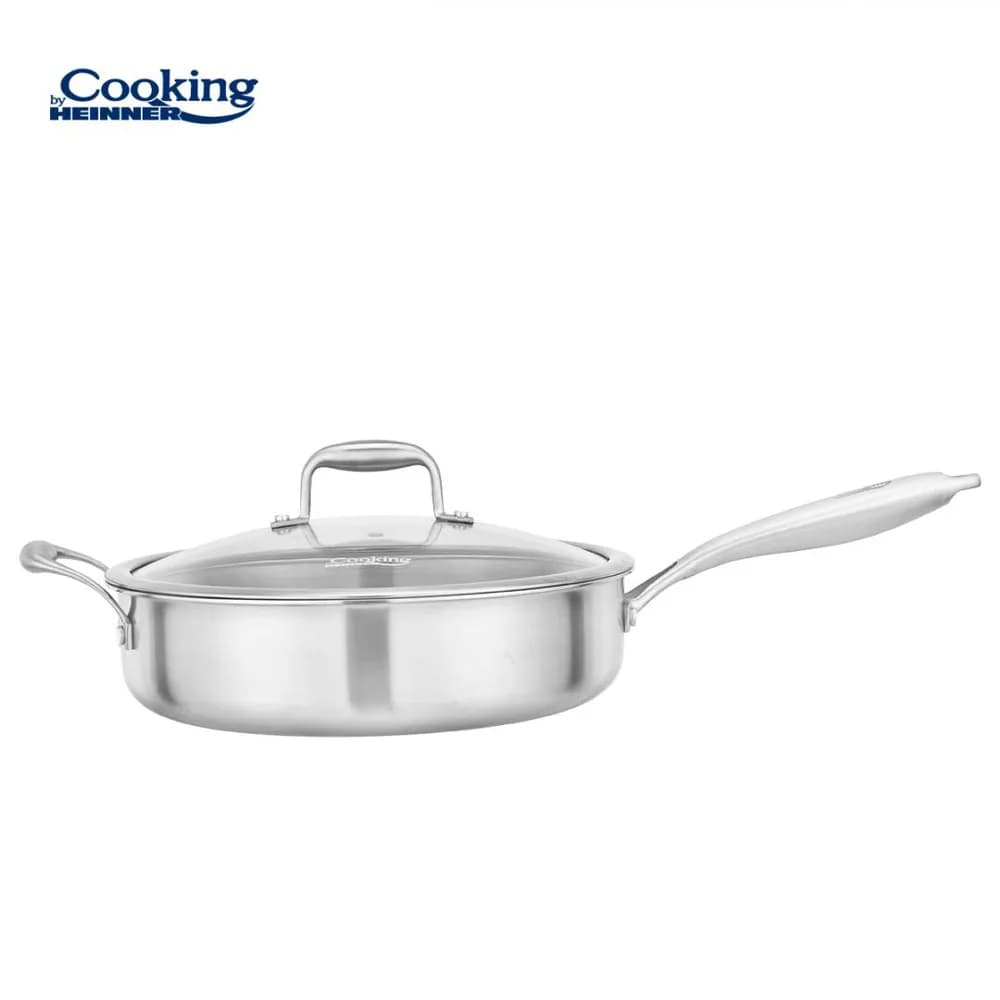 TIGAIE ADANCA INOX+CAPAC STICLA 28X7.5CM, ATOMIC3, COOKING BY HEINNER — miniatură