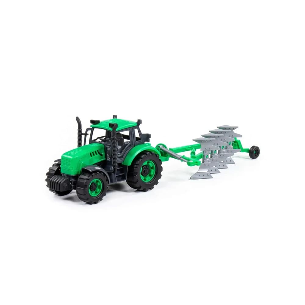 Tractor cu plug, cu frictiune, 45.5x11.5x14.5 cm, Polesie — miniatură