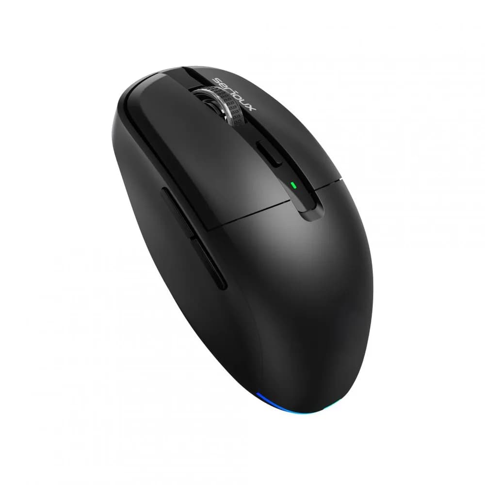 Mouse wireless AirFlow 2.4G+BT cu mod dual, cu receptor dual USB-A +USB-C; Reincarcabil USB-C, LED frontal Mod: 2.4G + Bluetooth Număr cheie: 6 Material: ABS Culoare: Negru complet DPI: 800-1200-1600, Clic silențios pentru butonul L-R, Interfață: Receptor dual USB-A + TYPE-C — miniatură