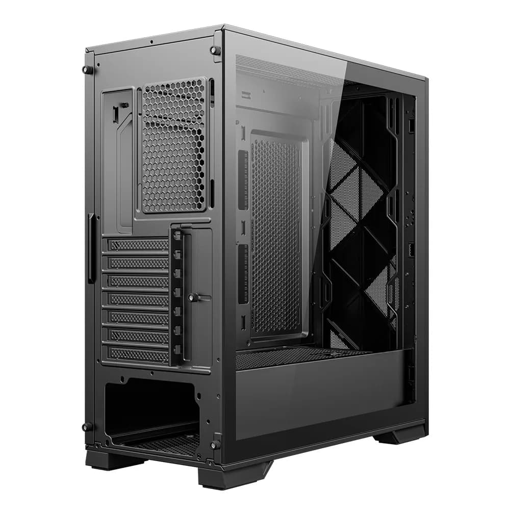 CARCASA SPACER - gaming, Middle Tower, ATX, "INFINITY", fara sursa, sticla securizata, USB 3.0 x 1, USB 2.0 x 1, HD-Audio, Jack 3.5mm x 1, PSU shroud, black "SPCS-GC-INFINITY" — miniatură
