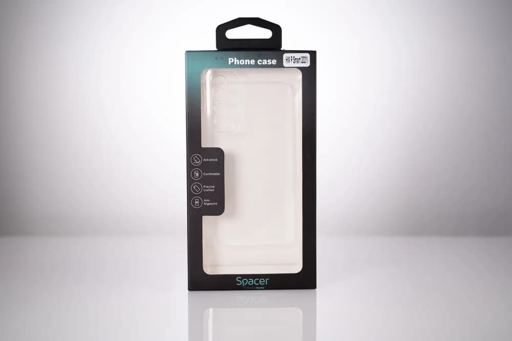 Husa Huawei telefon P Smart, transparent, tip back cover, protectie suplimentara antisoc la colturi, material flexibil TPU, "SPPC-HU-P-S-CLR" — miniatură