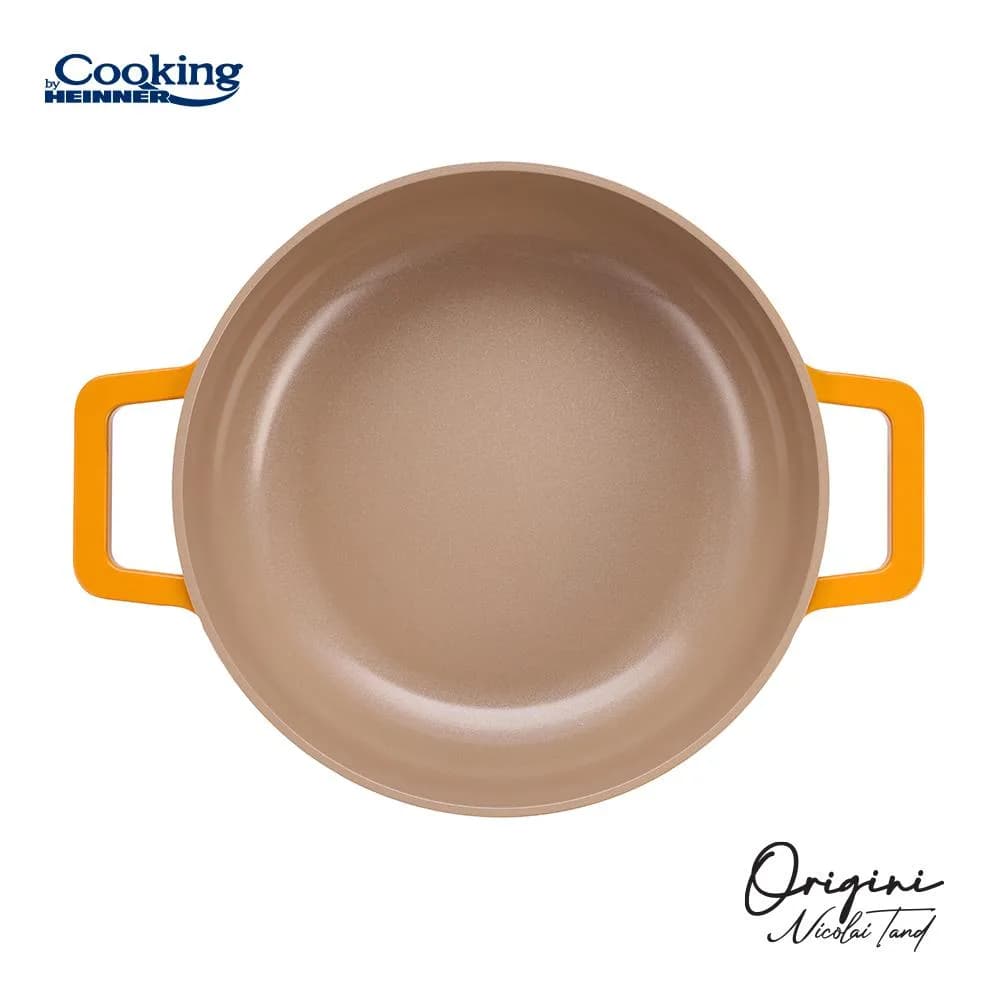 CRATITA ALUMINIU TURNAT + CAPAC 26x8 CM, 3.4L, NICOLAI TAND, ORIGINI, COOKING BY HEINNER — miniatură