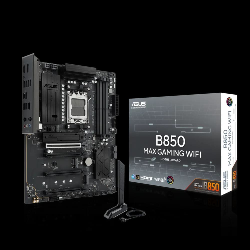 Placa de baza Asus B850 MAX GAMING WIFI, AM5, DDR5, Negru "B850 MAX GAMING WIFI" — miniatură