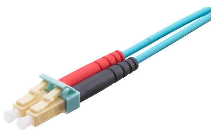 PATCH CABLE FO LC-DUPLEX LSZH/OM3 3M BEIGE/TURQ R323065 R&M "R323065"