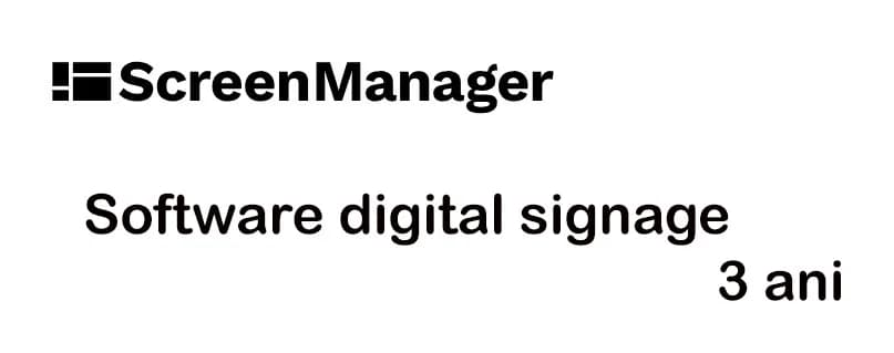 Software digital signage Enterprise SCREENMANAGER 3 ani
