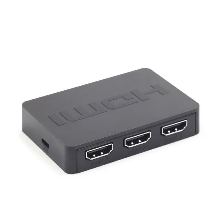 SWITCH video GEMBIRD, switch 3 device la 1 Monitor, conector 1: HDMI (M) x 3; conector 2: HDMI (M), "DSW-HDMI-34" — miniatură
