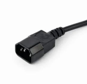 PRELUNGITOR GEMBIRD, Schuko x 3, conectare prin IEC C14 (T), cablu 0.6 m, 10 A, protectie copii, negru, "EG-PSU3-01" — miniatură