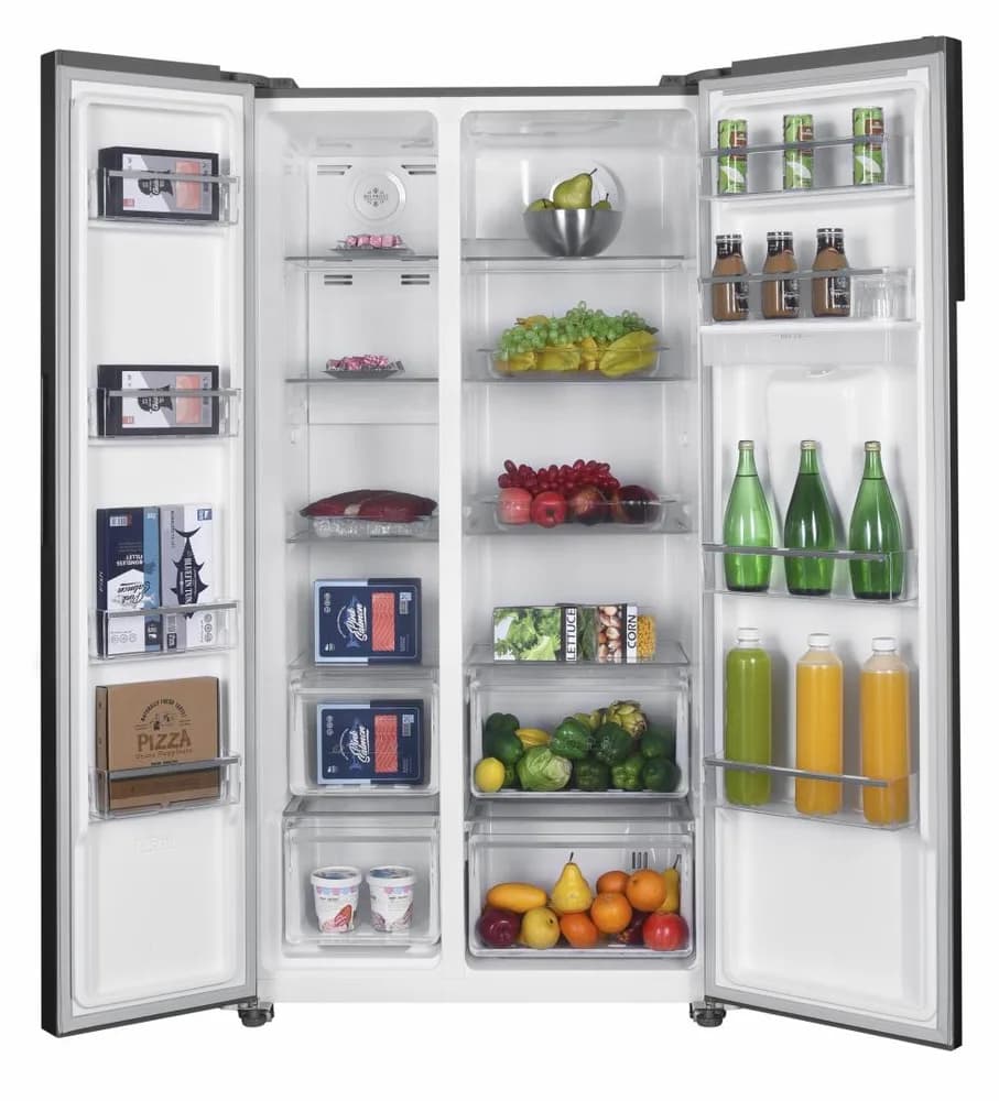 Side by Side HEINNER HSBS-HM529NFBKWDE++, No Frost, 529 L, Clasa E, Dozator apa, Inox — miniatură