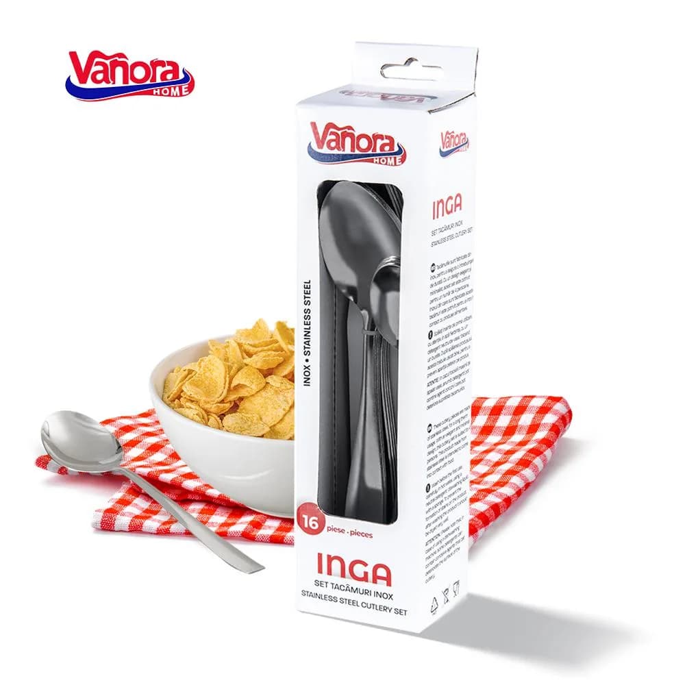 SET TACAMURI 16 PIESE, INGA, VANORA HOME — miniatură
