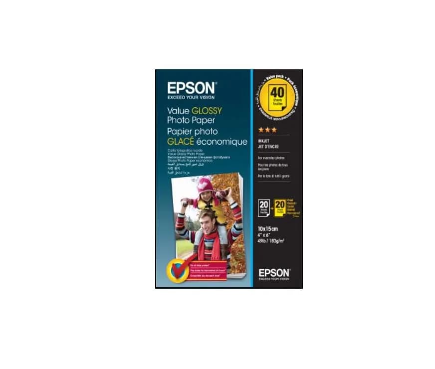 Hartie foto Epson S400044, dimensiune 10x15cm, 40 coli, tip glossy, greutate 183g/m2