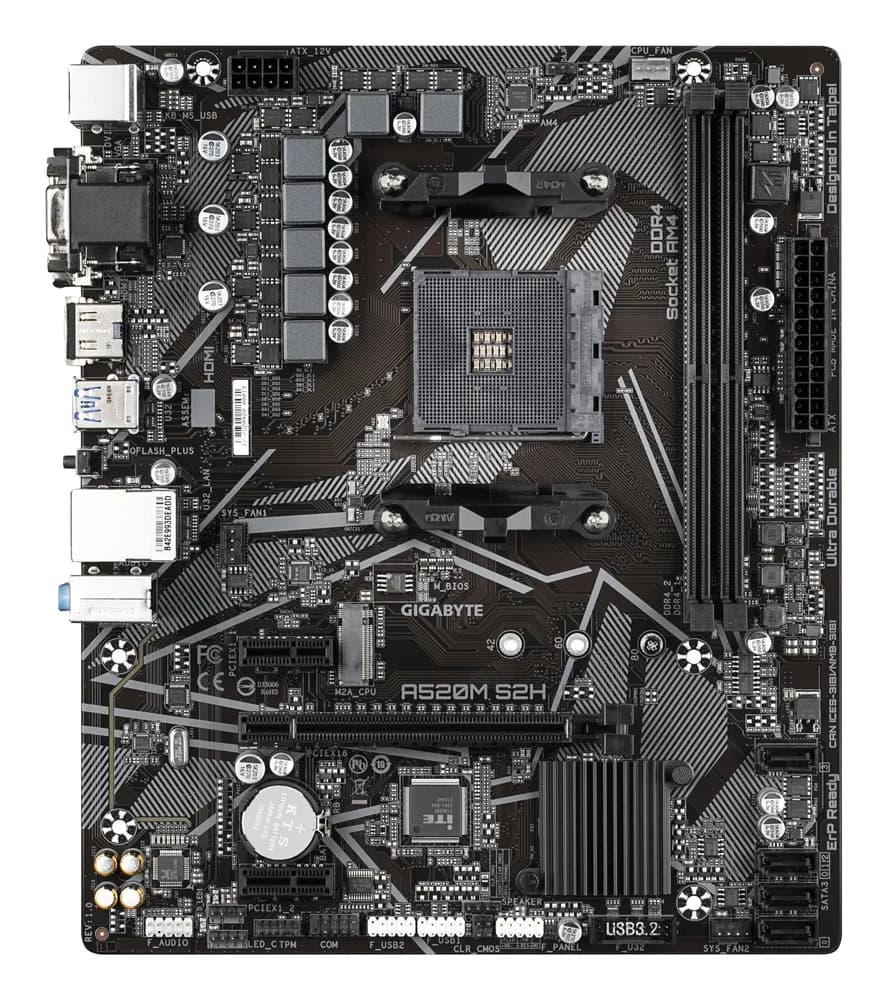 Placa de baza Gigabyte A520M S2H motherboard Socket AM4 micro ATX "A520M S2H (rev. 1.0)" — miniatură