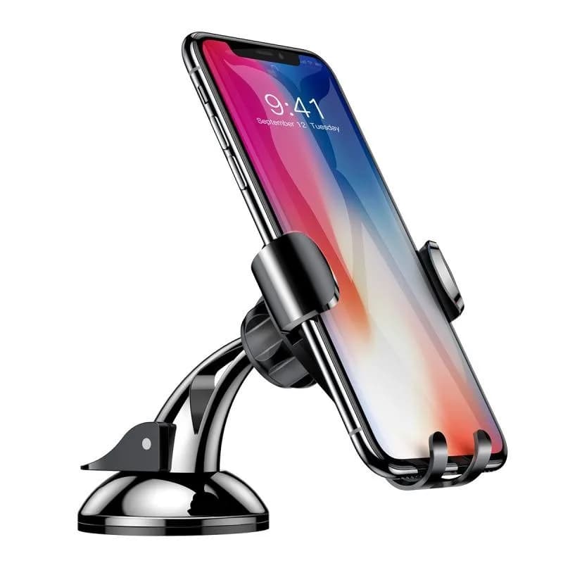 SUPORT AUTO Baseus Osculum pt. SmartPhone, fixare parbriz sau bord prin ventuza, negru "SUYL-XP01" - 6953156268760 — miniatură