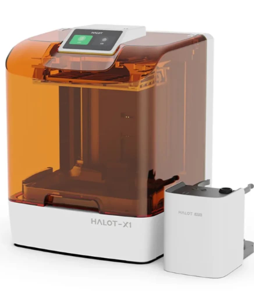 CREALITY HALOT-X1 COMBO RESIN 3D PRINTER, Tehnologie LCD, Volum printare: 211.68mm*118.37mm*200mm, Dimensiuni imprimanta: 344mm*331mm*434mm, Sursa lumina: Honeycomb Matrix, Expunere: 6500+10% μW/cm2, Rezolutie: 16K(15120*6230PX), Dimensiune pixel: 14*19μm, Acuratete axa Z: 0.01mm, Grosime strat