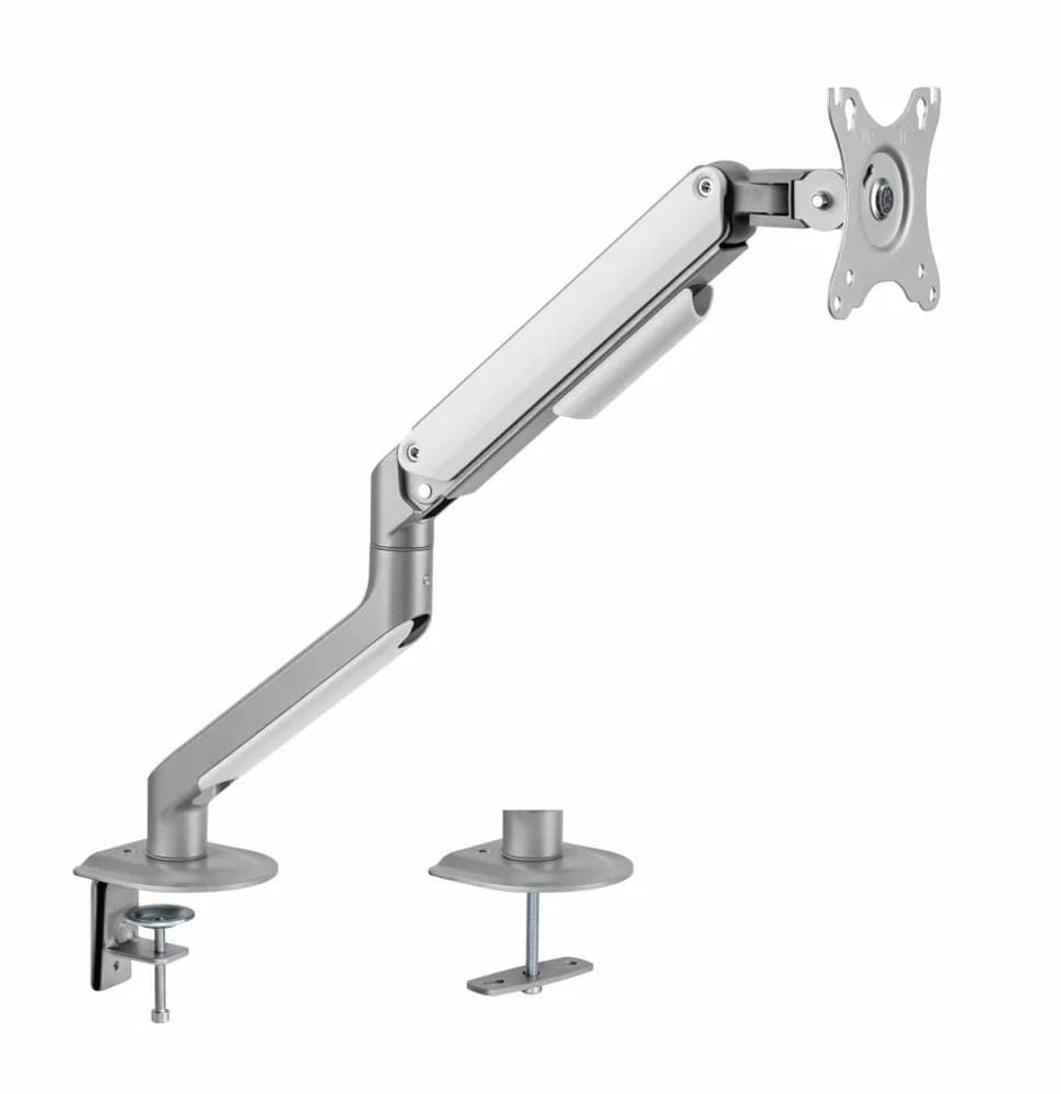 Suport monitor Serioux MM63-C012, compatibilitate dimensiune ecran 17"-32", greutate maximă suportata: (per ecran): 2~9kg, VESA: 75x75, 100x100, inclinare: +55°~-55°, pivotare: +90°~-90°, rotația ecranului: + 180°~-180°, instalare: clemă, grommet — miniatură