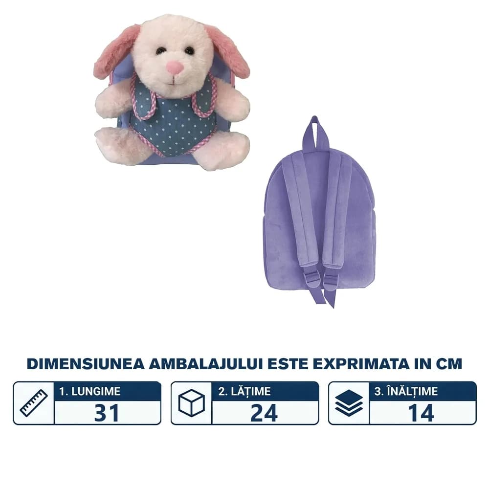 Ghiozdan gradinita Baby Animals, 23x8x28 cm, DOG - S-COOL — miniatură