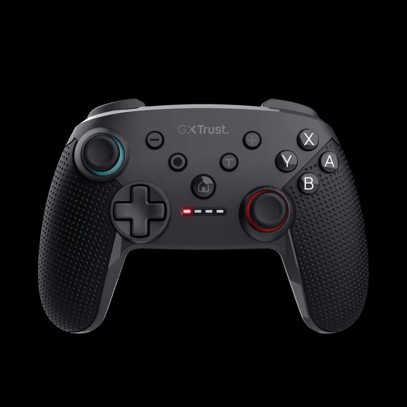Controller wireless Trust Muta pentru consola Nintendo Switch, 15 butoane, controale: A, B, X, Y, L1, L2, L3, R1, R2, R3, reset, 8-way, start, select, d-input, negru — miniatură