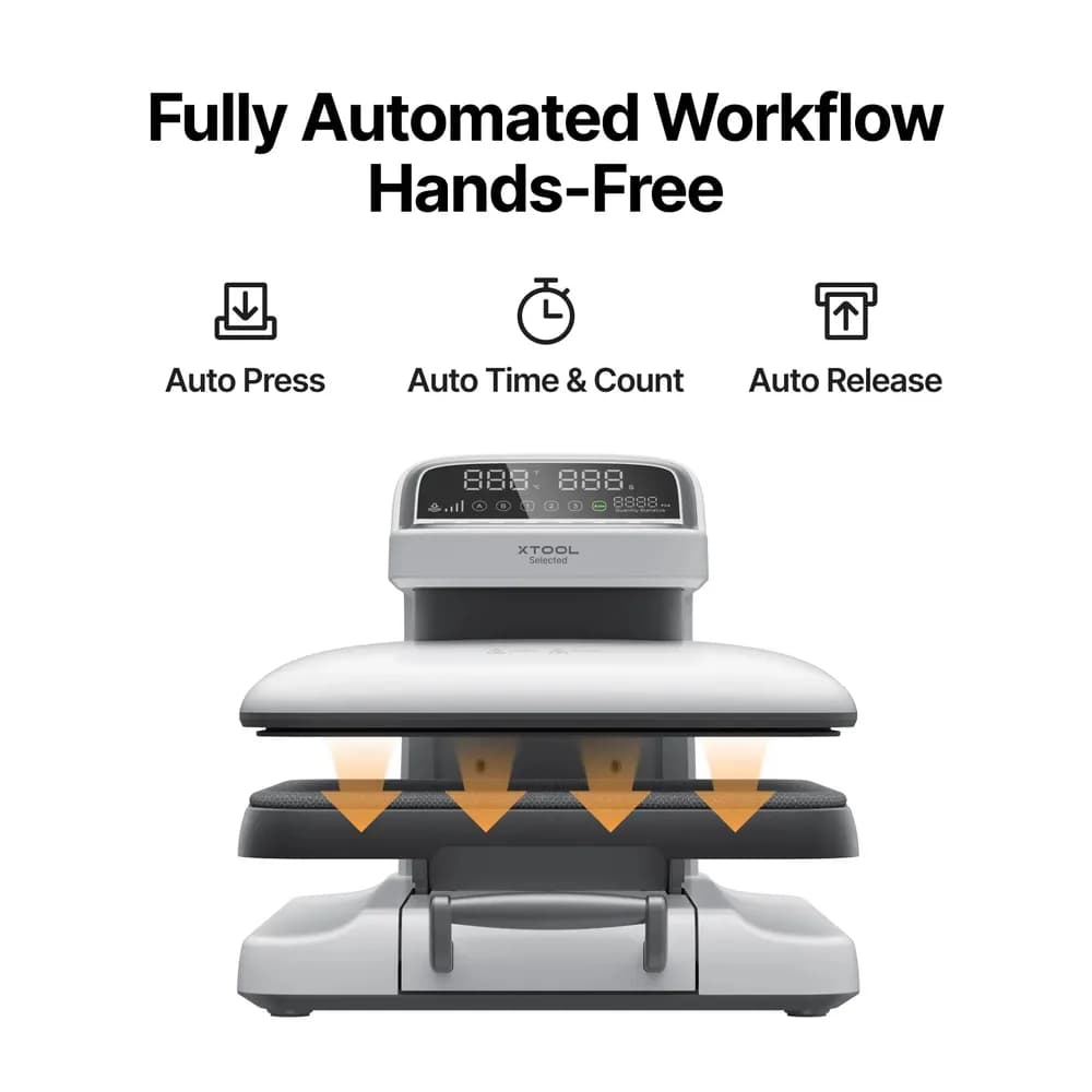 Accesoriu gravator laser xTool Selected HP2 Auto Heat Press — miniatură