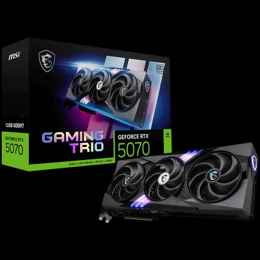 MSI - NVIDIA GeForce RTX 5070 12G GAMING TRIO OC 12GB GDDR7 PCI Express Gen 5 Graphics Card - Black "RTX 5070 12G GAMING TRIO OC"