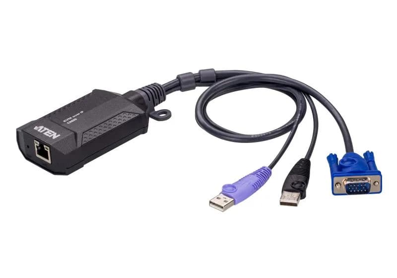 ATEN CN800-AT. Tastatură de tip port: USB, Mouse tip de port: USB. Rezoluţia maximă: 1920 x 1200 Pixel. Culoarea produsului: Negru, Purpuriu, Material carcasă: Din material plastic. Sursă de alimentare: DC, Consum de energie (tipic): 3,47 W. Lățime: 56,6 mm, Adâncime: 93,2 mm, Înălţime: 24,4 m