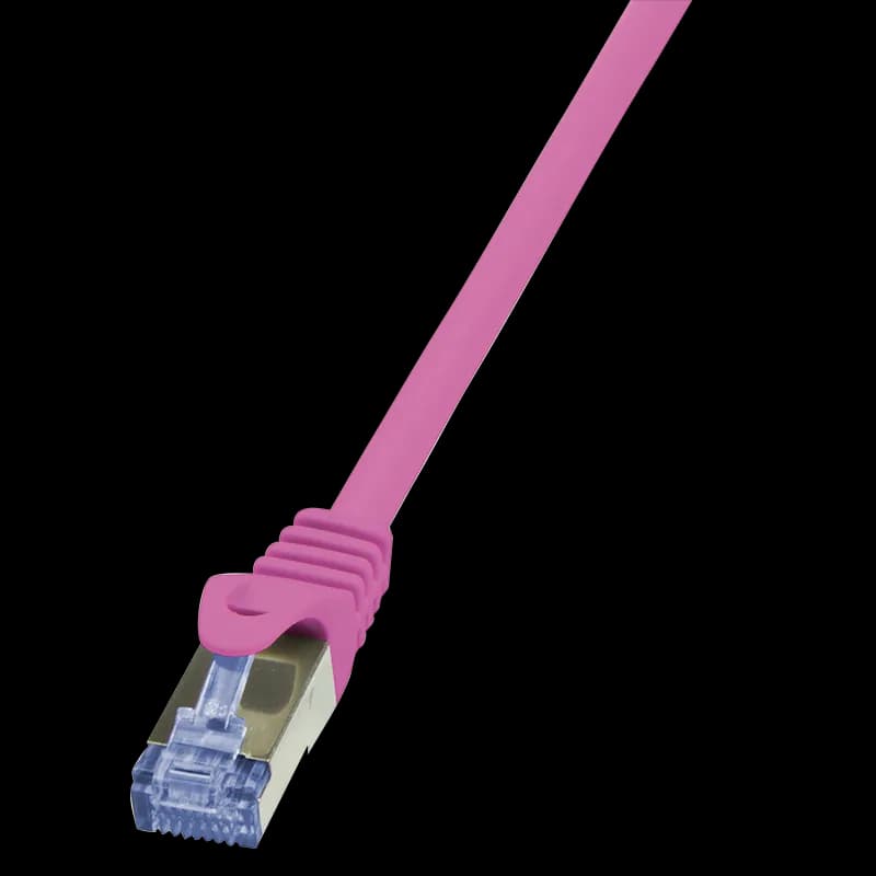 PATCH CORD S/FTP LOGILINK Cat6a, LSZH, cupru, 7.5 m, roz, AWG26, dublu ecranat "CQ3089S"