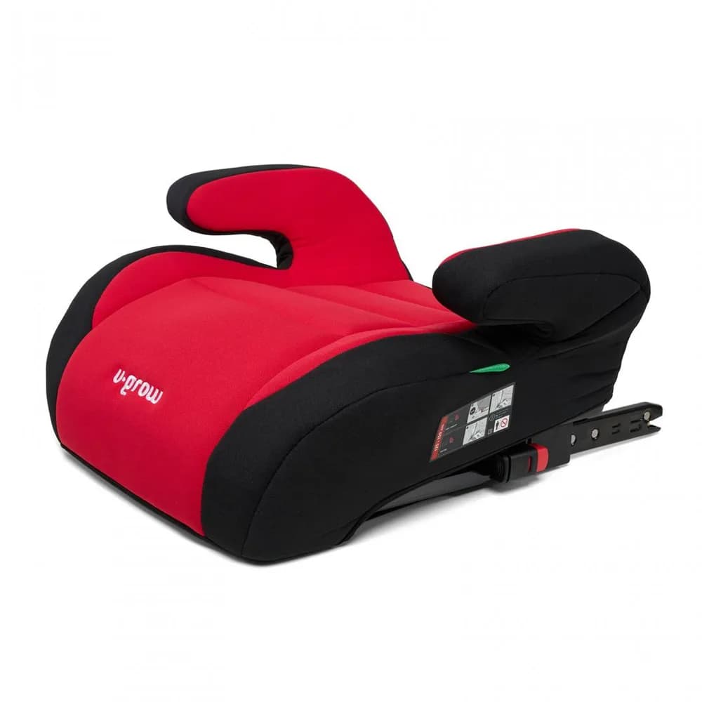 Inaltator auto 125-150, omologare R129 cu isofix, negru/rosu, U-Grow