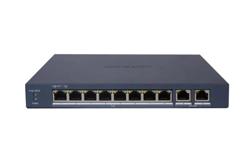 SWITCH GIGABIT 8PORTURI 8XPOE "DS-3E1510P-EI/M(B)"