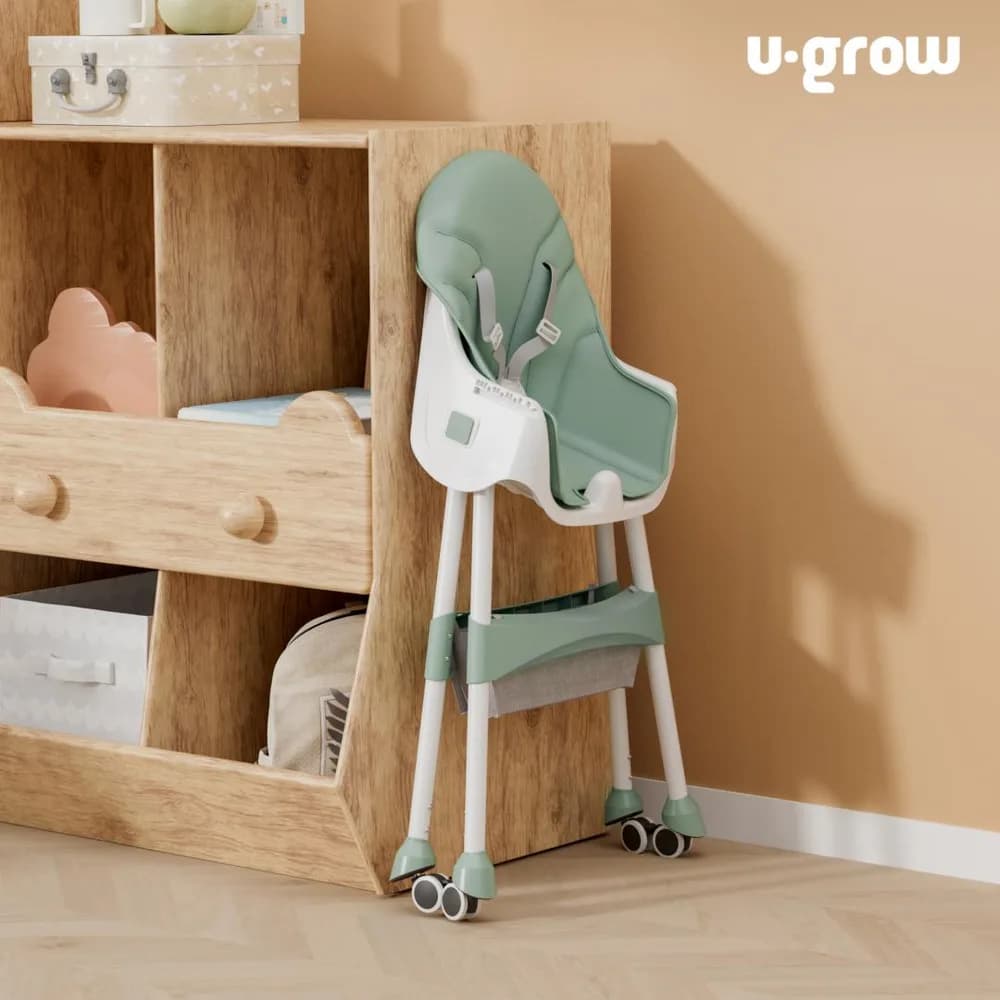 Scaun de masa 2 in 1, pliabil, verde, U-Grow — miniatură