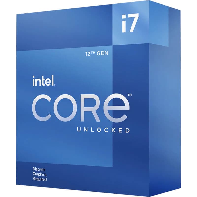 CPU INTEL i7-12700KF, skt LGA 1700, Core i7, frecventa 3.6 GHz, turbo 5.0 GHz, 12 nuclee, putere 125 W, "BX8071512700KF" — miniatură