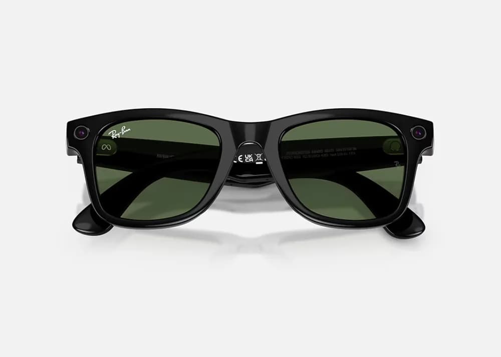 ORW4012 META WAYFARER High Bridge Fit - Shiny Black - G-15 Green Gen 2 — miniatură