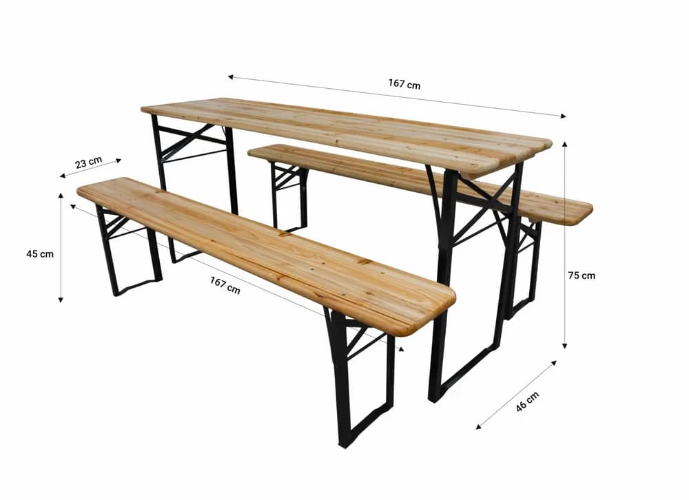 HEINNER SET LEMN 2+1 BERARIE 167*46*75CM — miniatură