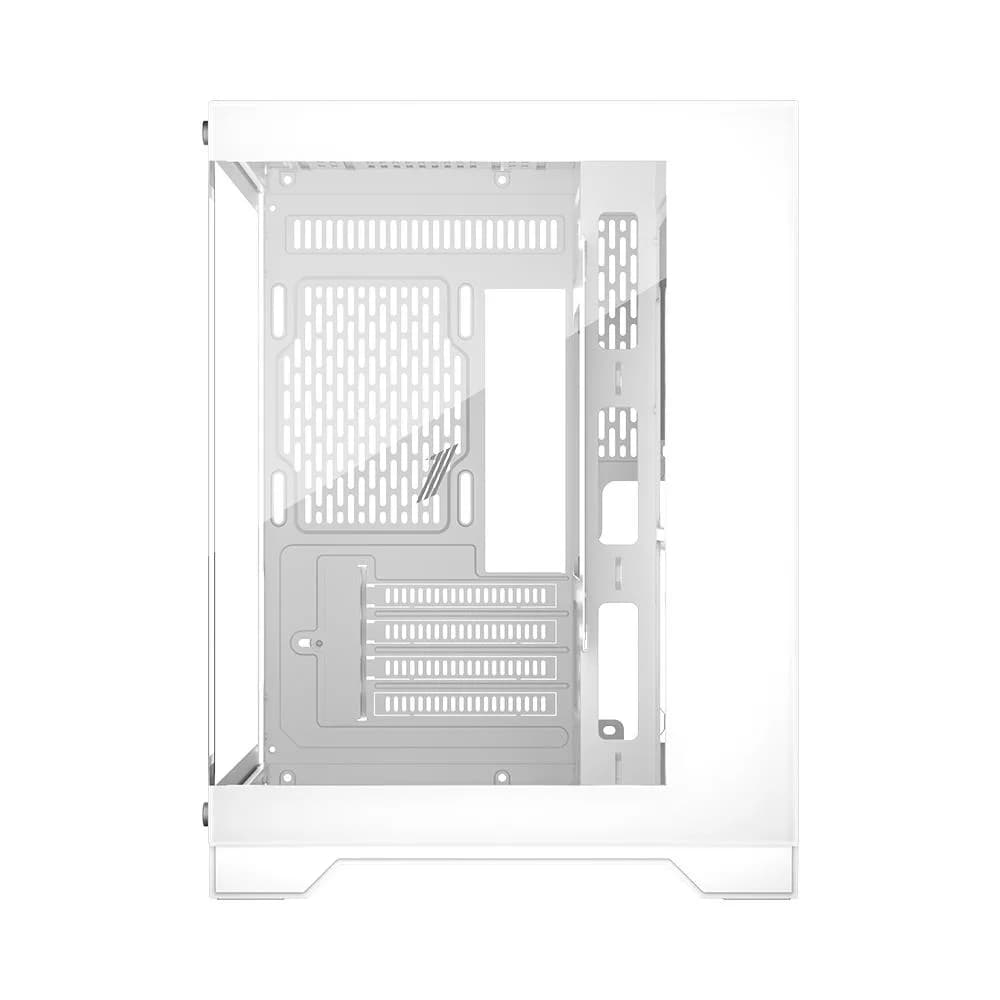 Carcasa 1STPLAYER MV5-TP-WH, RGB, Cube Tower, White — miniatură