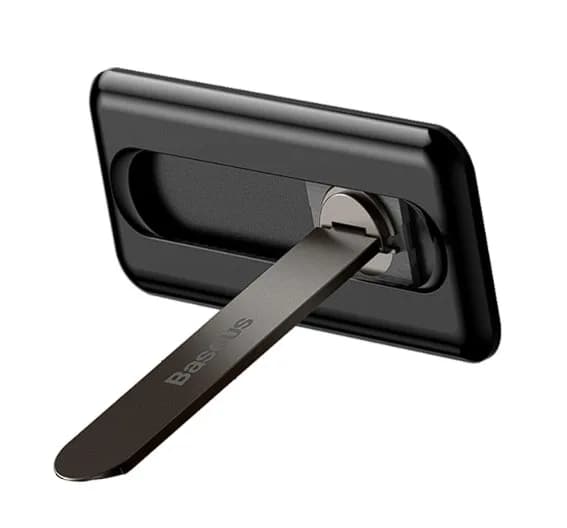 SUPORT Telefon Baseus Foldable Bracket, pliere 90 grade, rotire 360 grade, grosime 4mm, autoadeziv, negru "LUXZ000001" - 6932172603311 — miniatură