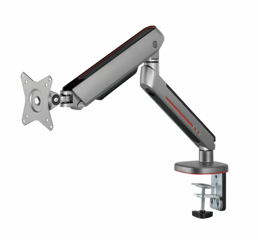 Brat pentru monitor, Material: Oțel, Aluminiu, Plastic, Suprafață finisaj : acoperire cu Pulbere, Culoare: Alb Texturat Fin, Gri Spațial, Dimensiune compatibila ecran: 27"-45", tehnologie arc, Greutate maxima (pe ecran): 5~14 kg, Greutate maxima pentru ecran curbat (pe ecran): 5~12 kg — miniatură