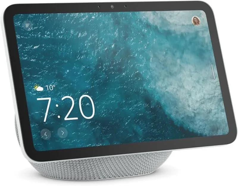 Amazon Echo Show 8. Virtual assistant: Amazon Alexa, Shape: Rectangle, Product colour: White. Display diagonal: 22.1 cm (8.7"), Camera resolution (numeric): 13 MP. Woofer diameter: 7.1 cm. Connectivity technology: Wired & Wireless, Wi-Fi standards: 802.11a, 802.11b, 802.11g, Wi-Fi 4 (802.11n), Wi-Fi