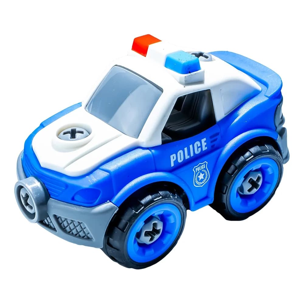 Vehicule politie, demontabile, 4 buc/set — miniatură