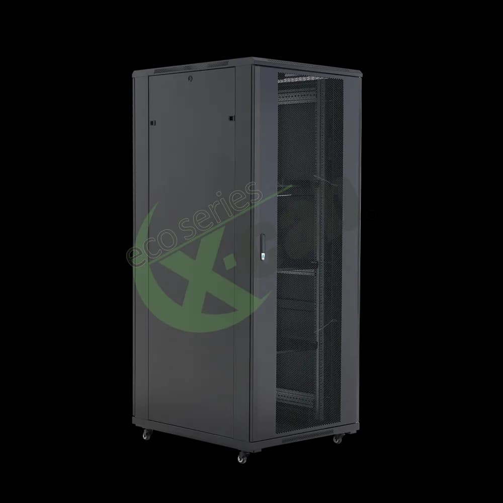 CABINETE Xcab metalic de podea 19", tip rack stand alone, 42U 800x1200 mm, Eco Xcab A3 MD "A381242-MD.9004" — miniatură