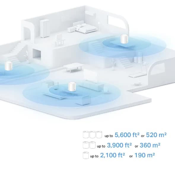 MESH TP-LINK, wireless, router AX1500, pt interior, 1500 Mbps, port LAN, WAN, 2.4 GHz | 5 GHz, antena interna x 4, standard 802.11ax, "Deco X10(1-pack)" — miniatură