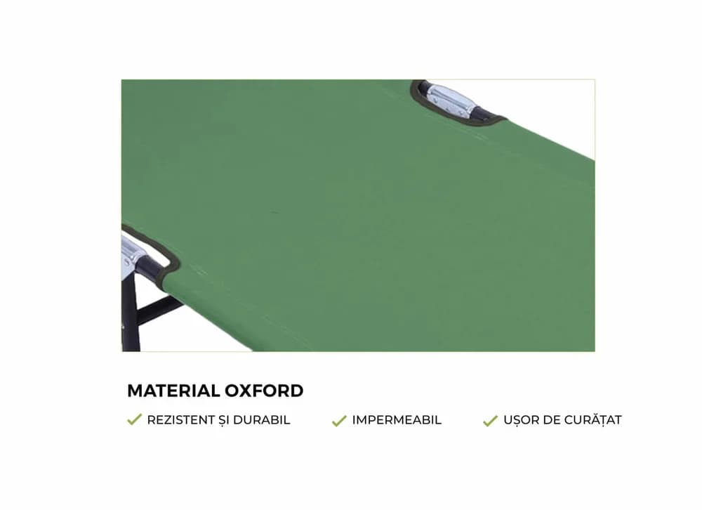 HEINNER SEZLONG CU PARASOLAR 186X55X24CM VERDE — miniatură