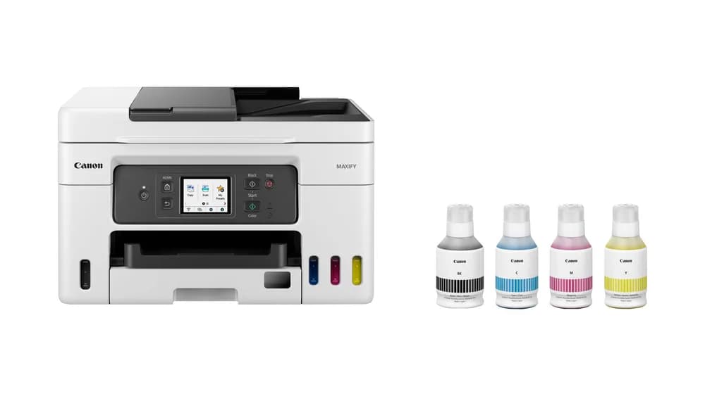 Multifunctional Inkjet CISS Color Canon GX4040, A4, Functii: Impr.|Scan.|Cop.|Cloud, Viteza de Printare Monocrom: 18ipm, Viteza de printare color: 13ipm, Conectivitate:USB|WIFI, Duplex:Da, ADF:ADF(incl.TV 11lei), 33000pag max /luna "5779C009AA" — miniatură