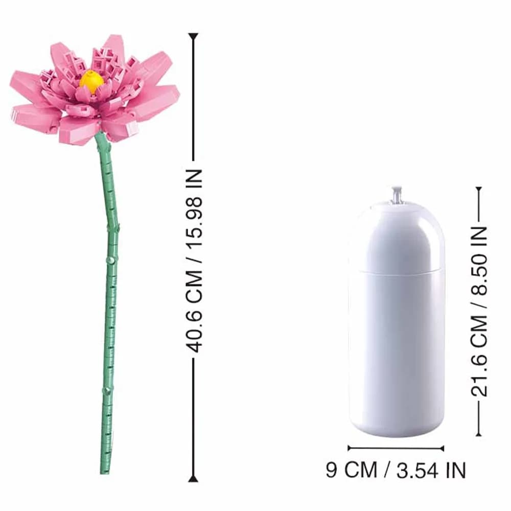Set de Constructie Flowers, 258 piese, Lotus - Sluban — miniatură