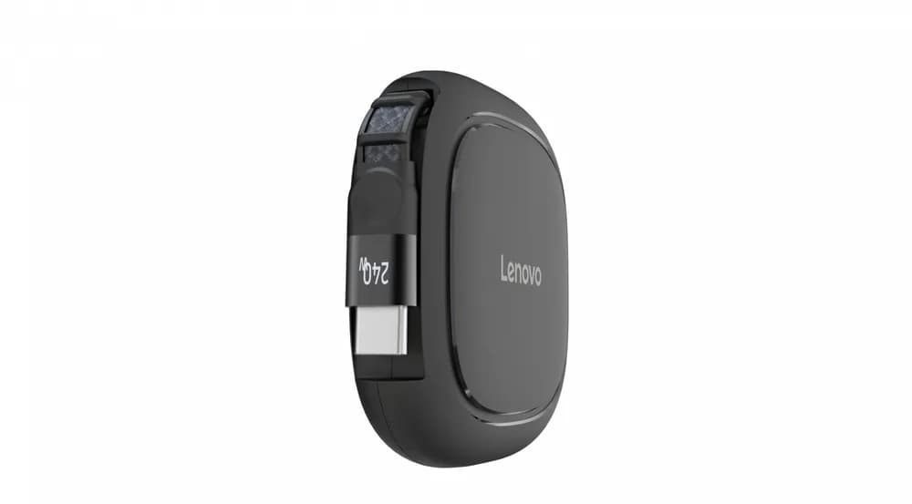 Cablu Lenovo 240W USB-C Retractable; Greutate: 0.07kg; Dimensiuni: 120 mm x 100 mm x 30 mm; Culoare: Negru; Garantie: 1 an — miniatură