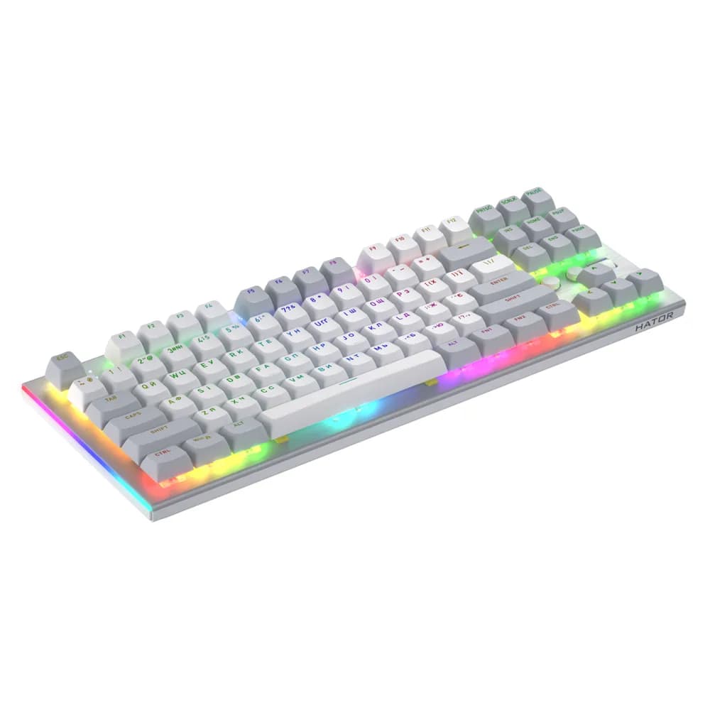 Tastatura Mecanica Gaming HATOR Gravity TKL, RGB, USB, Alb — miniatură